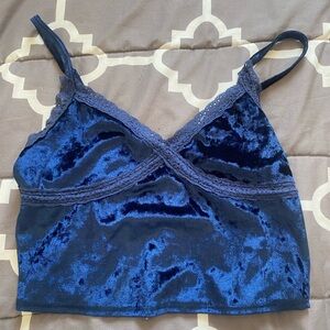 velvet blue tank top